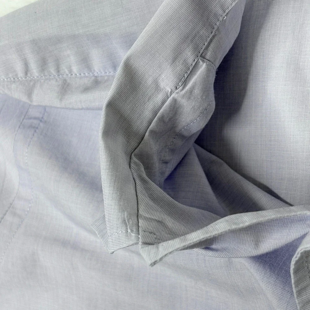 Banana Republic‎ Mens Short Sleeve Button Shirt Blue Floral Embroidery Small